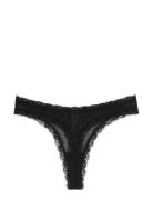 Mesh Lace Trim Thong G-streng Undertøj Black Understatement Underwear