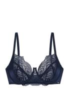 Amar Non Padded Wired Bra Lingerie Bras & Tops Wired Bras Navy Dorina