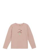 T-Shirt Ls Tops T-shirts Long-sleeved T-Skjorte Pink Minymo