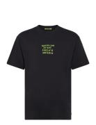 Relaxed-Fit Artwork T-Shirt Tops T-Kortærmet Skjorte Black Scotch & So...