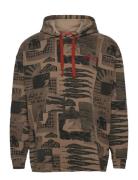 Loose-Fit Overdyed All-Over Printed Hoodie Tops Sweatshirts & Hoodies ...
