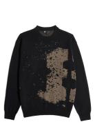 Sprayed 89 Gr Relaxed R Knit Tops Knitwear Round Necks Brown G-Star RA...