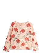 Mammoth Aop Ls Tee Tops T-shirts Long-sleeved T-Skjorte Pink Mini Rodi...