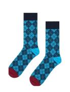 Mini Argyle Jaquard Sock Lingerie Socks Regular Socks Navy Happy Socks