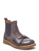 Booties - Flat - With Elastic Boots Støvler Purple ANGULUS