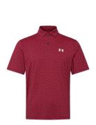 Ua T2G Printed Polo Sport Polos Short-sleeved Red Under Armour