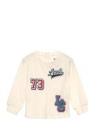 Ls-L/S Tee Tops T-shirts Long-sleeved T-Skjorte Cream Levi's