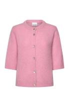 Kae Ss Knit Cardigan Tops Knitwear Cardigans Pink Noella