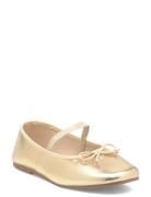 Metallic Ballet Flats With Bow Ballerinasko Ballerinaer Gold Mango