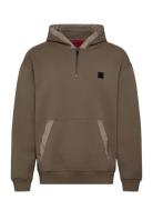 Dokmani Tops Sweatshirts & Hoodies Hoodies Khaki Green HUGO