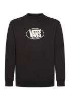 Classic Oval Crew Sport T-shirts Long-sleeved T-Skjorte Black VANS