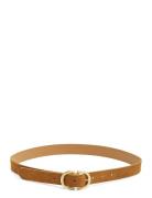 Pcjuva Suede Jeans Belt Noos Bælte Beige Pieces