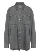 Nmalva L/S Dnm Shacket Az450Mg Noos Tops Shirts Denim Shirts Grey NOIS...