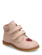 Shoes - Flat - With Velcro Boots Støvler Pink ANGULUS