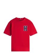 Varsity Front Back Print Tee Ss Tops T-Kortærmet Skjorte Red Tommy Hil...