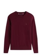Pima Org Ctn Cashmere Crew Neck Tops Knitwear Round Necks Burgundy Tom...
