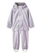 Nmfdry10 Rain Set Metallic Fo Outerwear Rainwear Rainwear Sets Purple ...
