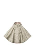 Raincape Drops Outerwear Rainwear Jackets Green Wheat