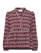 Matti Blouse Tops Blouses Long-sleeved Burgundy Noella