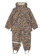 Pu Aop Rain Set Teddy Rec W. Susp10 Outerwear Rainwear Rainwear Sets B...