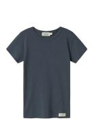 Plain Tee Ss Tops T-Kortærmet Skjorte Blue MarMar Copenhagen