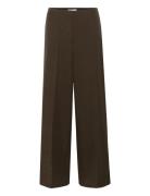 Sllilu Corinne Wide Long Pants Bottoms Trousers Wide Leg Brown Soaked ...