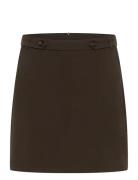 Kamerle Button Skirt Skirts Short Skirts Brown Kaffe