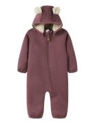 Nbnmada08 Suit Solid Fo Outerwear Fleece Outerwear Fleece Suits Burgun...