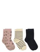 Thora Socks - 3-Pack Socks & Tights Socks Multi/patterned Mp Denmark