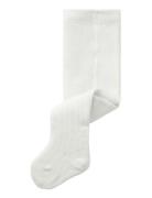 Nbmwakma Wo/Bl Rib Pantyhose Tights White Name It