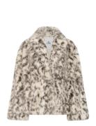 Kbamira Fur Coat Outerwear Faux Fur White Karen By Simonsen