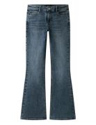 Nlfblibling Dnm S Lw Flared Pant Bottoms Jeans Bootcut Jeans Blue LMTD