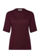Rodebjer Dory Designers T-shirts & Tops Short-sleeved Burgundy RODEBJE...