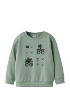 Nmmvimo Ls Nreg Aop Sweat Bru Tops Sweatshirts & Hoodies Sweatshirts G...