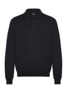 Knit Polo Tops Knitwear Long Sleeve Knitted Polos Navy Armani Exchange
