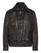 Kavi Vegan Leather Jacket Læderjakke Skindjakke Brown Bardot
