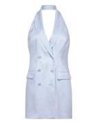 Freya Linen Vest Mini Dress Kort Kjole Blue Bardot
