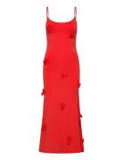 Lanae Maxi Dress Knælang Kjole Red Bardot