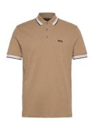 Paddy Sport Polos Short-sleeved Beige BOSS