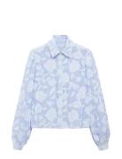 Striped Shirt With Embroidered Details Tops Shirts Long-sleeved Blue M...