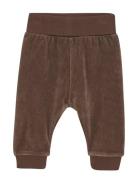 Pants Velour Bottoms Trousers Brown Fixoni