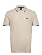 Paddy Sport Polos Short-sleeved Cream BOSS