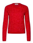 Rws Rullata Mini Piirto Unikko Tops Knitwear Jumpers Red Marimekko