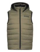 Reversible Puffer Jacket Foret Vest Green BOSS
