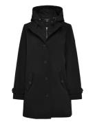 Hooded Quilted-Vestee Jacket Foret Jakke Black Lauren Ralph Lauren