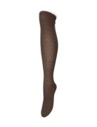 Scallop Knee Sock Lingerie Socks Knee High Socks Brown Becksöndergaard