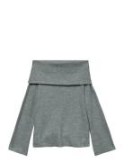 Vmera Ls Off Shoulder Pullover Ga Noos Tops Knitwear Jumpers Grey Vero...