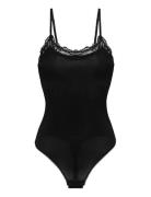 Origins-Shiny Micro Bodysuit Bodies Slip Black Dorina