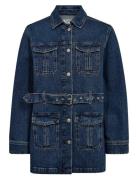 Ivy-Kay Belted Uniform Jacket Wash Jakke Denimjakke Navy IVY Copenhage...