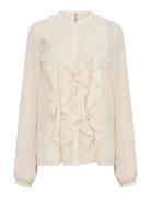 Sc-Naia Tops Blouses Long-sleeved Cream Soyaconcept
